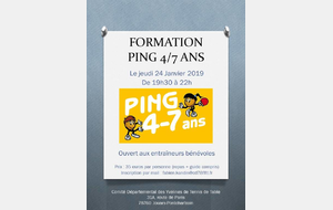 Formation &quot;Ping 4-7 ans&quot;