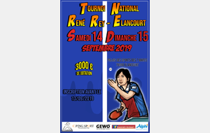 Tournoi National René Rey - CTT ELANCOURT