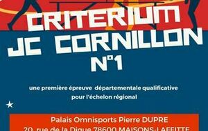 Critérium JC CORNILLON n°1 - qualificatif pour le niveau régional