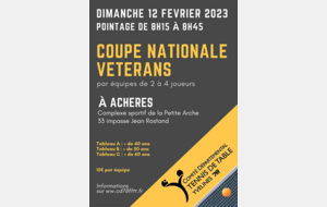 Coupe Nationale Vétérans 