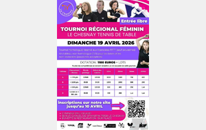 Tournoi Régional Féminin 19 avril 2026