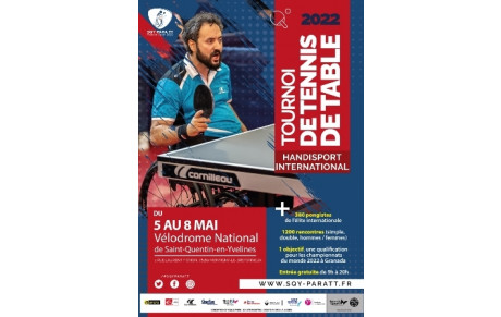 DEVIENS BÉNÉVOLE POUR LE TOURNOI INTERNATIONAL DE TENNIS DE TABLE HANDISPORT 2022 !